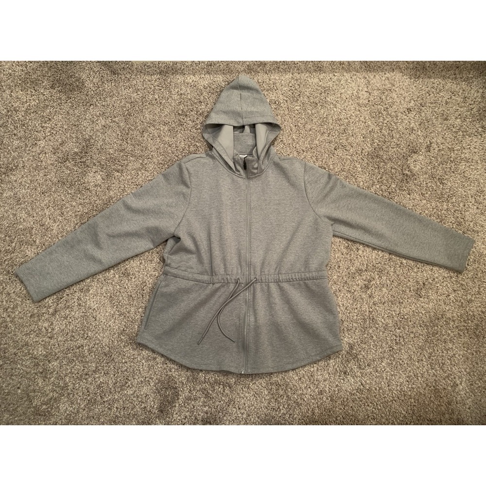 Athletic Works Jacket Womens 2XL Gray Hood Full Zip‎